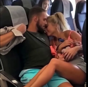 I brought the honeymooners down to earth after they attempted to turn my flight into a hell as payback.