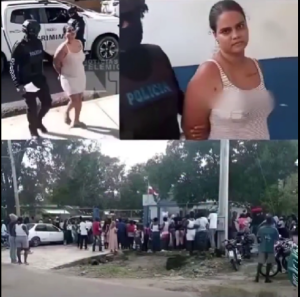 This woman was caught having