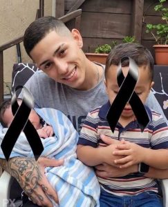 A 23 year old man passed away with his children in his arms asking for